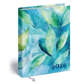 2-Day, B6 kétnapi beosztású határidőnapló + jegyzet, Akvarell