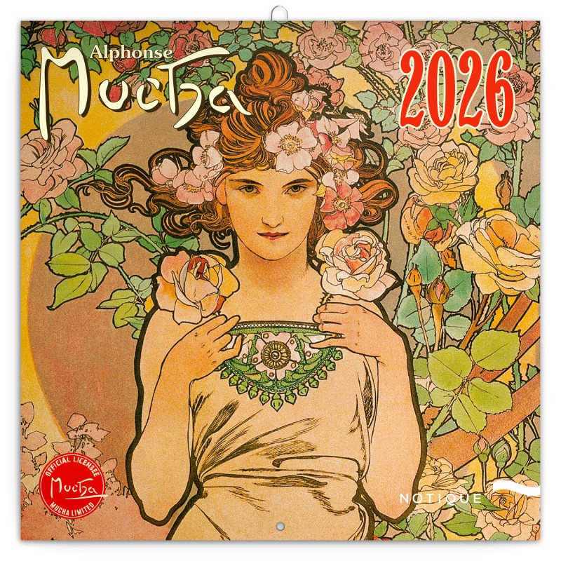 Alphonse Mucha, képes lemeznaptár 2026