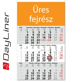 Primus Classic, 12 lapos speditőr naptár - Üres, nyomtatható fejrésszel