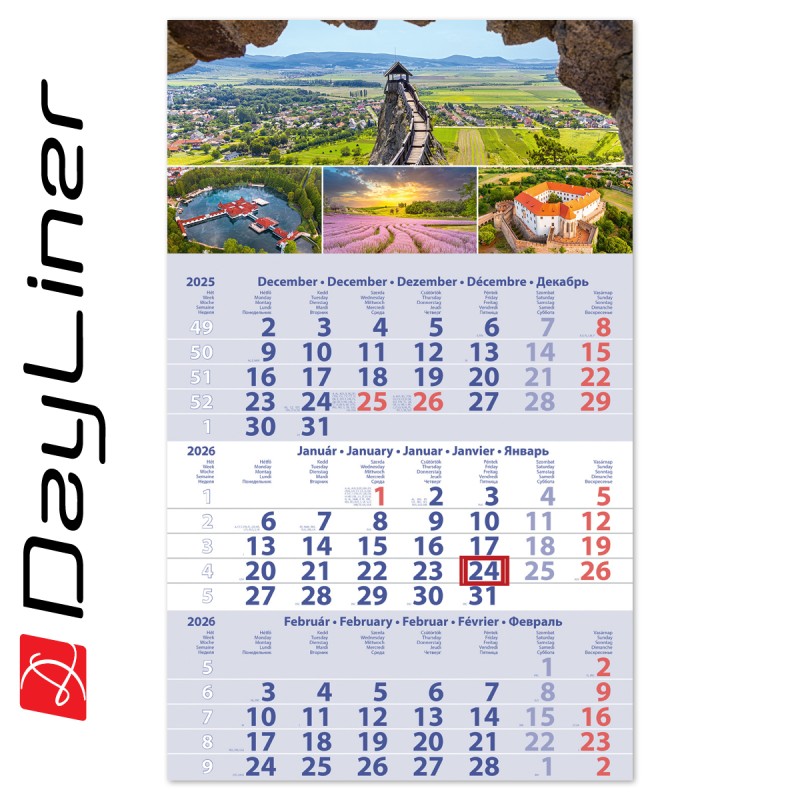 Primus Club, 12 lapos speditőr naptár - Magyarország fejrésszel