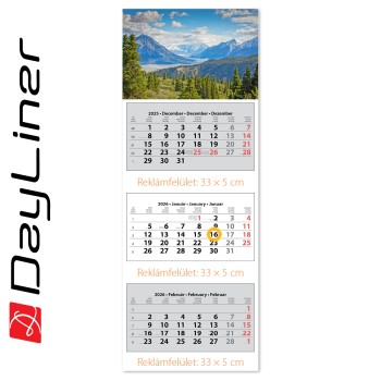 SP3, 3 tömbös 3 hónapos speditőr naptár - Hegy fejrésszel