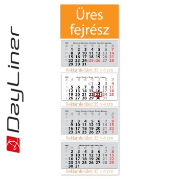 Szuper Maxi Classic, 4 tömbös 4 hónapos speditőr naptár - Üres, nyomtatható fejrésszel